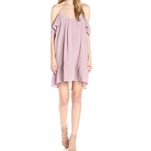 Joie Stellara Cold-Shouldered Ruffle Silk Dress